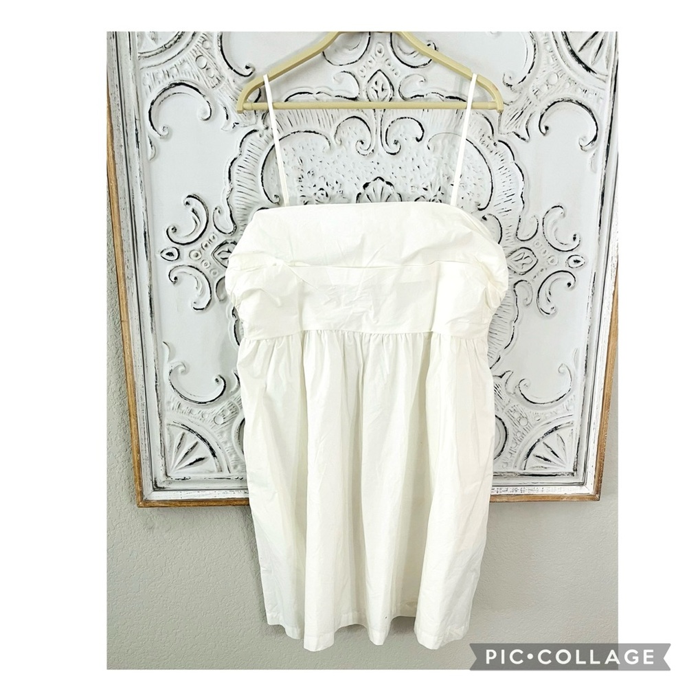 A NEW DAY WHITE SMOCKED BACK STRAPPY FULL MINI DRESS - Picture 2 of 4